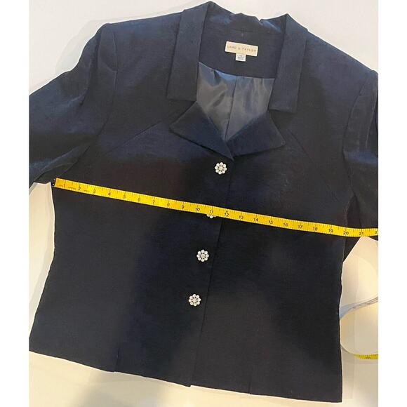 Lord&taylor Women’s Special Occasion Skirt Suit Black Size 16 Floral Stitching - Picture 11 of 16